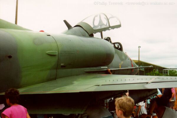 Starboard side looking forward over the wing toward the cockpit