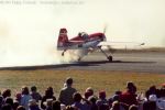 runway with smoke